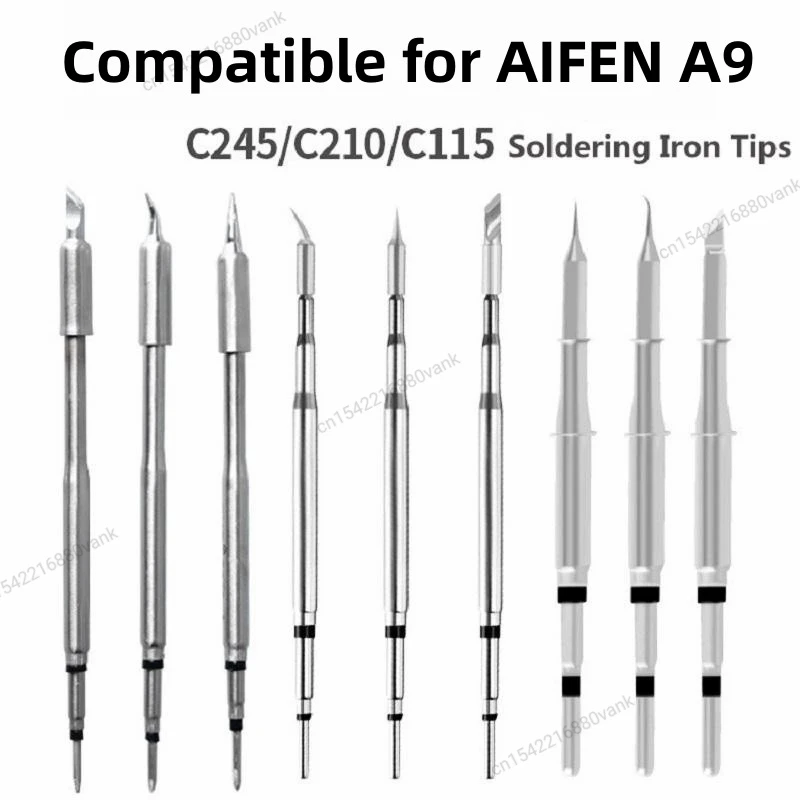 Jbc Sugon Aifen A10 A9 A9 Pro T21 T3602 납땜 스테이션 핸들, C115 C210 C245 납땜 팁 교체 용접 도구
