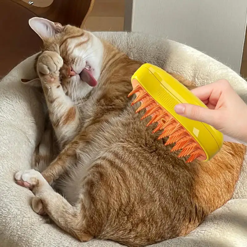 

Cat Brush for Shedding Cat Steamy Grooming Comb Fur Removal Hair Detangling Combs Cat Washing Cleaning Brush grooming supplies
