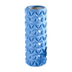 Enhanced Muscle Massage Foam Roller - 3D Diamond Texture for Physiotherapy & Sports Rehabilitation (Blue 30CM)