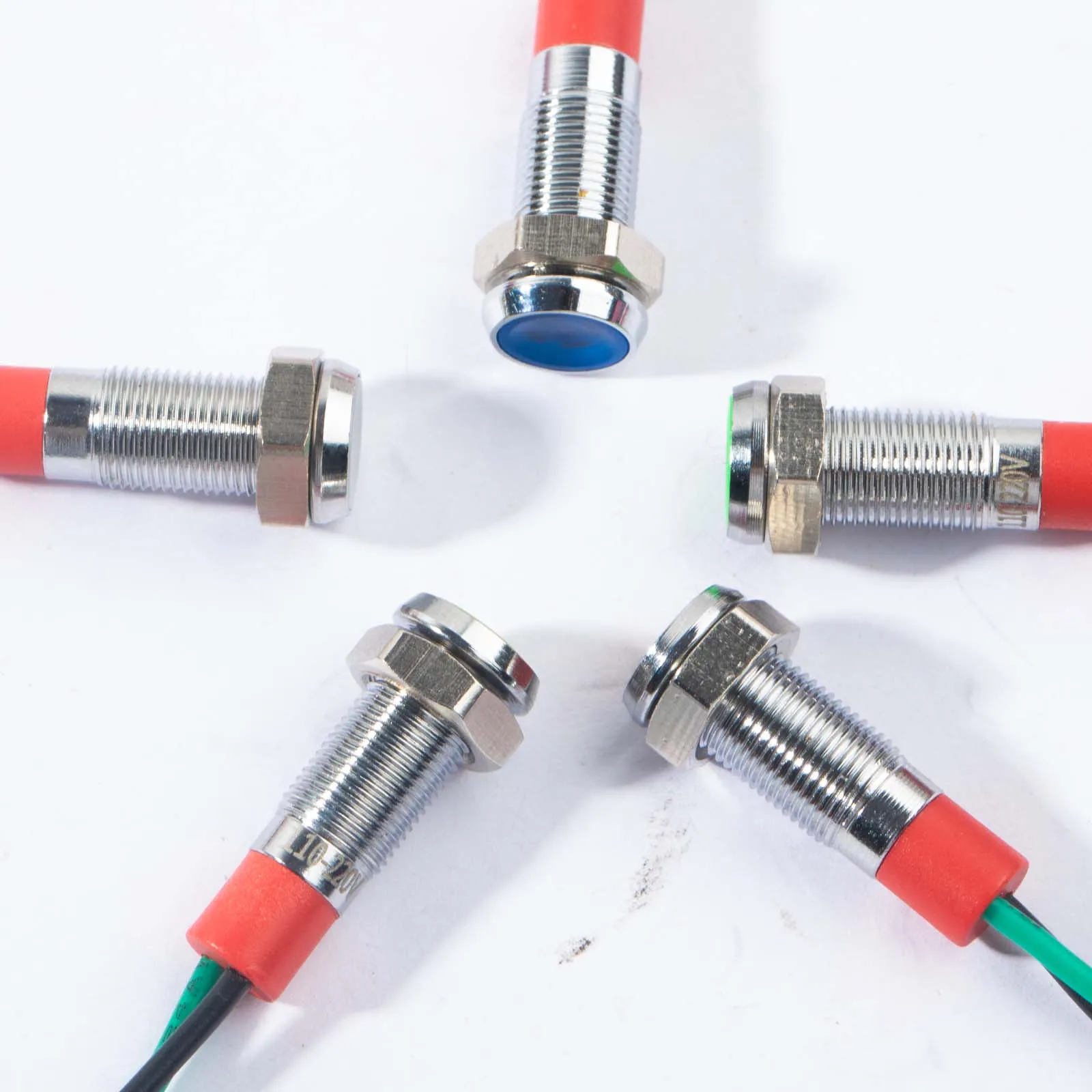Led Lamp Beads 5pcs 6mm Led Metal Indicator Light 12v-24v 110v-220v