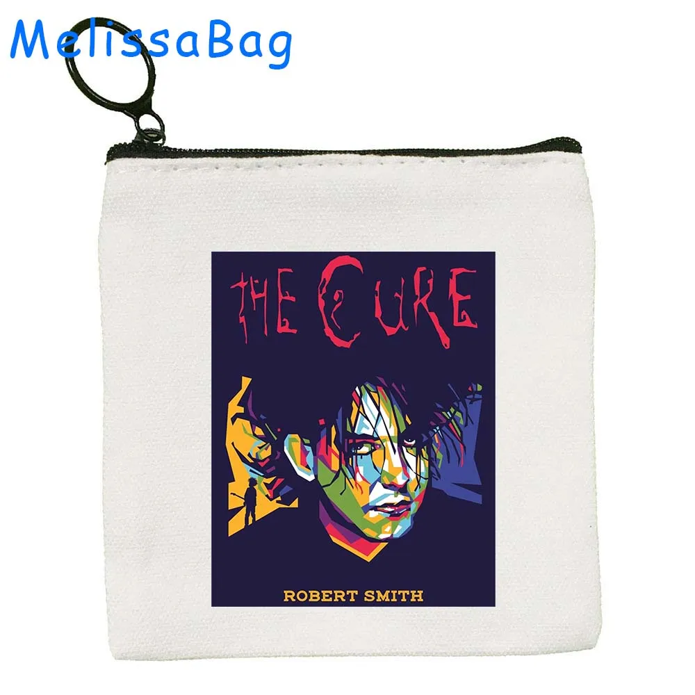 1986 The Cure Robert Smith Rock Band Punk Hip Hop Cute Gifts Fashion Graphic Canvas Coin Purse Key Case Bag Wallet Zipper Pouch