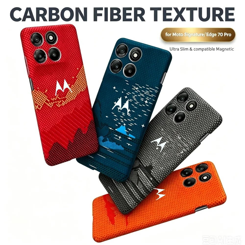 Carbon Fiber Texture Magnetic Shockproof Case with Magsafe