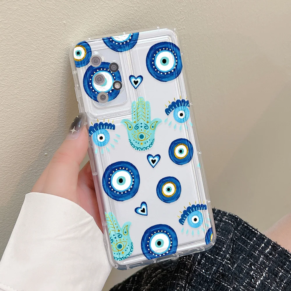 Blaue Glücksbringer-Böser-Blick-Handyhülle für Samsung Galaxy S24 Ultra Hüllen Cover Samsung S23 S22 Ultra S21 Plus S20 FE S23FE Hüllen Funda – Detail 4