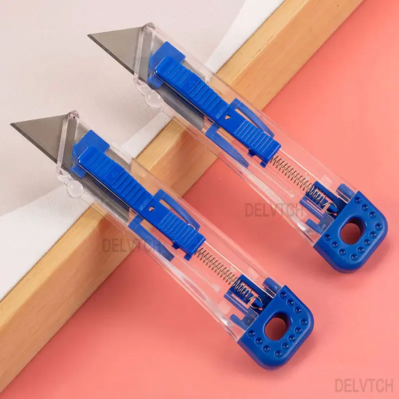 1/2Pcs Retractable Stainless Steel Art Utility Knife Wallpaper Carton Box Paper Cutter Office School Handicraft Stationery Tool 10pc box stainless steel art blade utility paper cutter office school supplies student wallpaper knife stationery utility knif