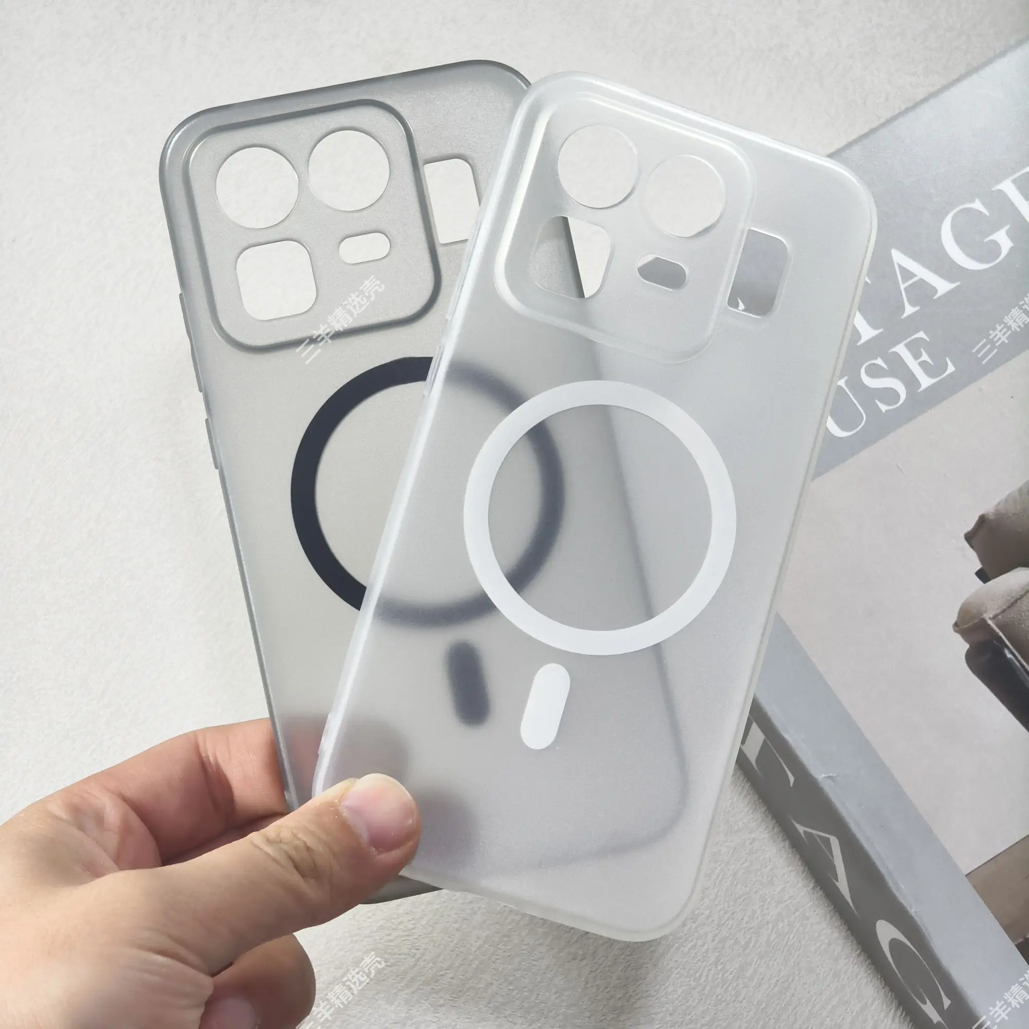 Solid Color Transparent White & Gray Shockproof TPU Matte Case