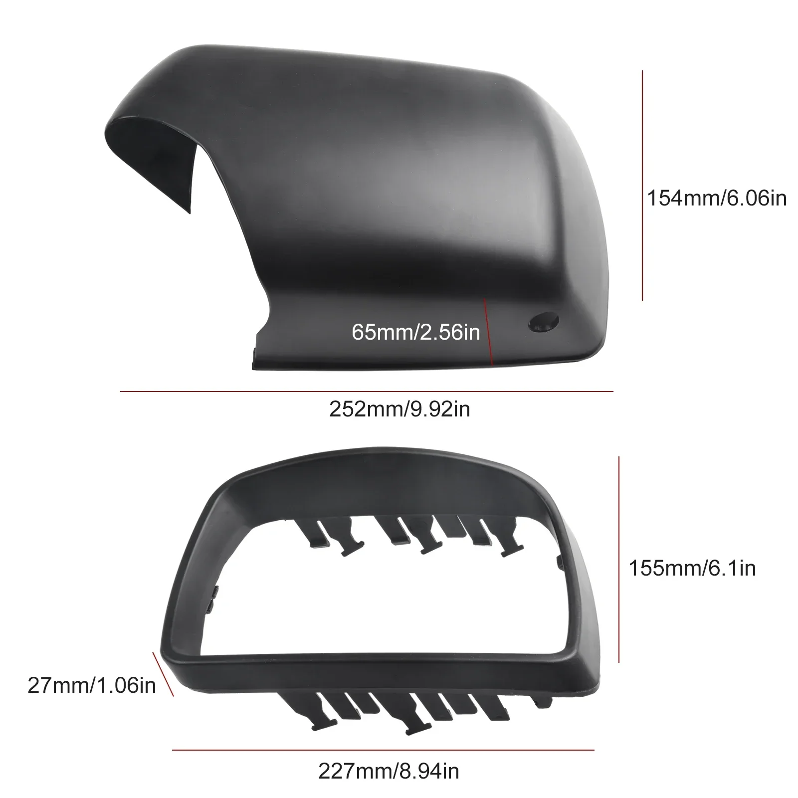 Capuchons De Rétroviseurs Noirs Mats Pour BMW X5 E53 (1999-2006) - ABS Robuste, Protection Et Style
