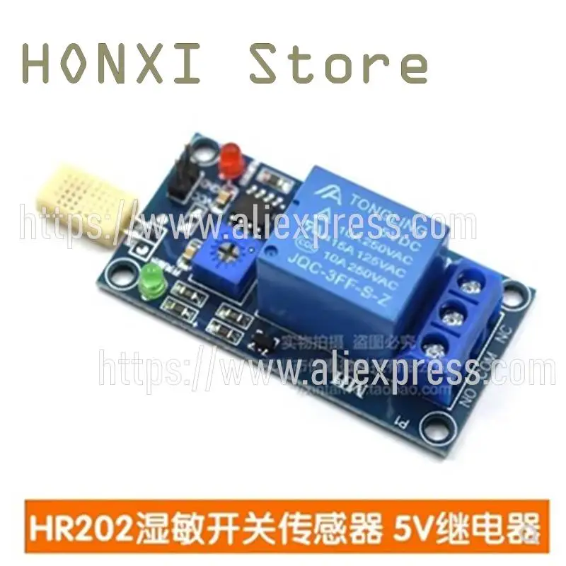 

1PCS HR202 humidity sensitive switch relay switch module humidity sensor module humidity controller DC5V