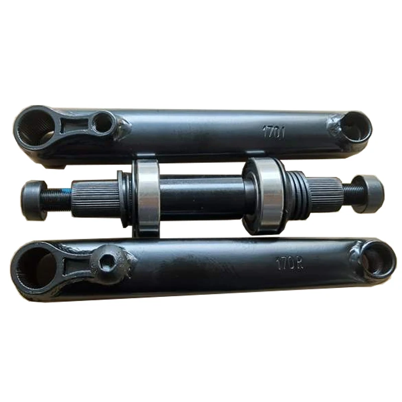 Taozik BMXクランク 170 メッキ 48t 170mm中空bbミッドクラモ鋼bmx