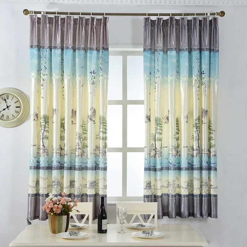 19 Models Short Pastoral Semi-shade Curtains For Living Room Kitchen Bedroom Window