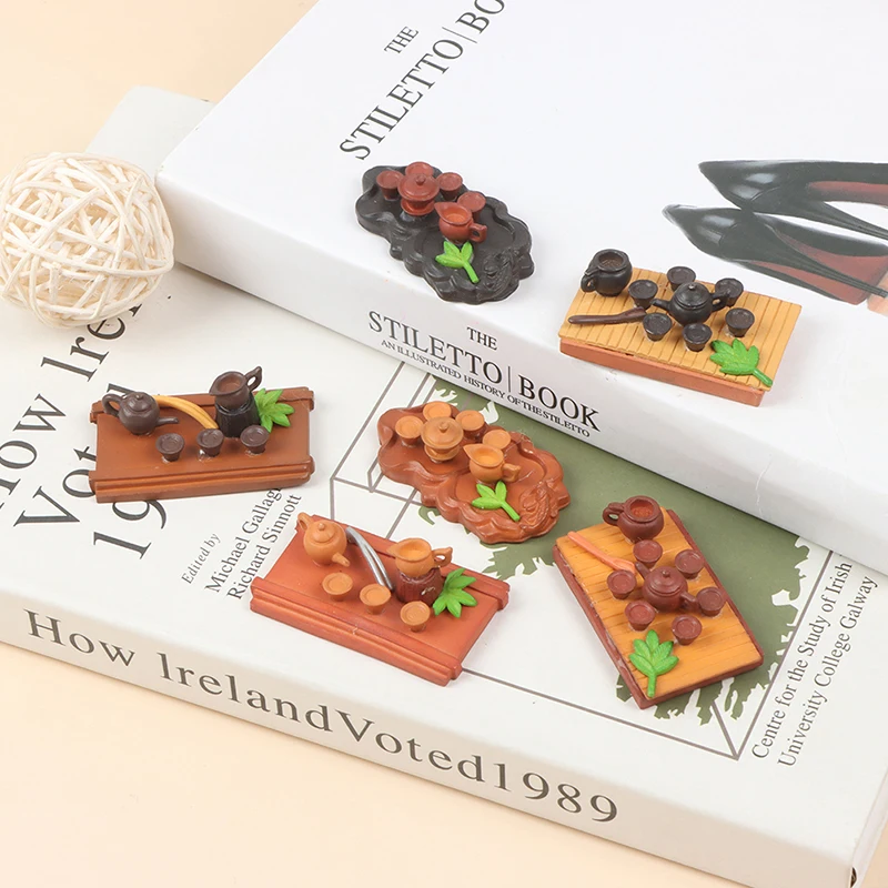 1 Set Kitchen Dollhouse Tableware Miniature Porcelain Ceramic Scale Teapot Tea Cup