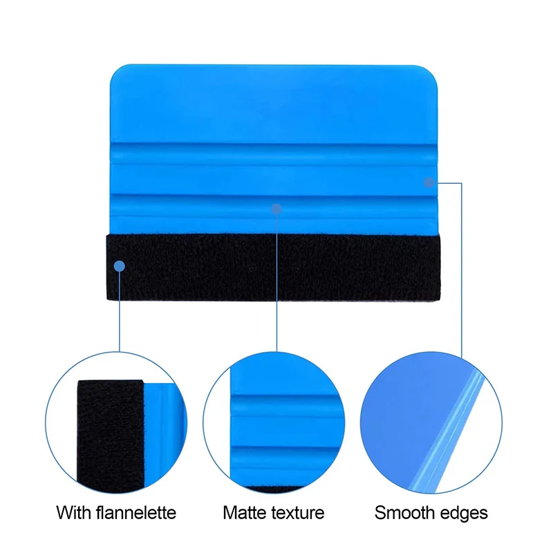 Car Vinyl Scraper 2Pcs/4Pcs Felt Edge Squeegee 4 Inch Car Vinyl Scraper Auto Styling Vinyl Wrap Tool Scratch Free Squeegee Wallpaper Smoother