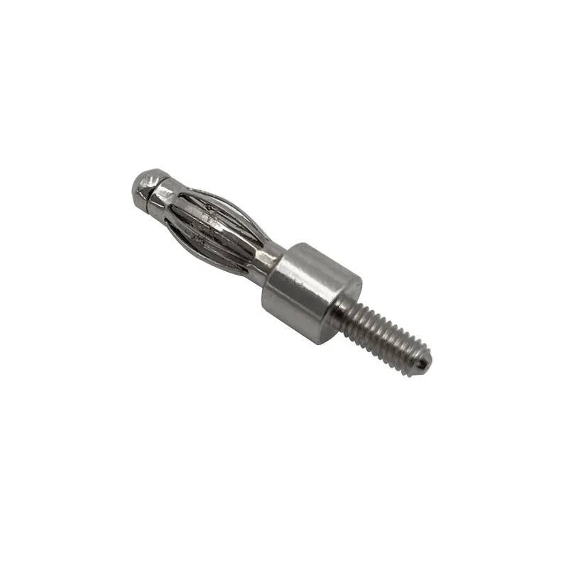 40PCS 4mm Banana Plug Thread 3mm / 4mm Panel Mount M3 / M4 Bolt Fitted Uninsulated Plugs Adaptor Connector