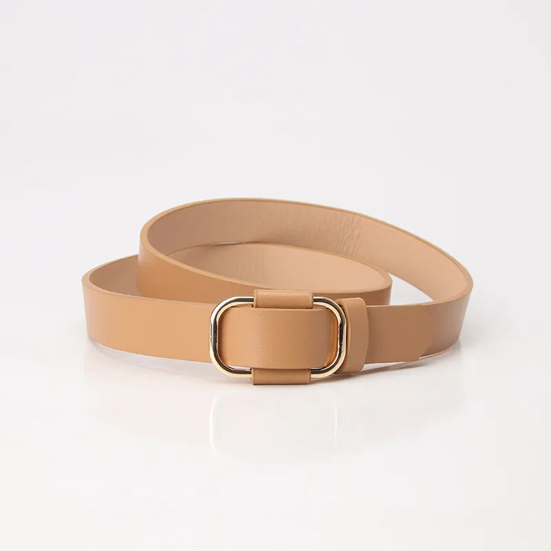 

Simple Luxury Women's Belt Fashion Ins Jeans Belt Student Versatile No Holes Smooth Buckle Casual Waist Strap