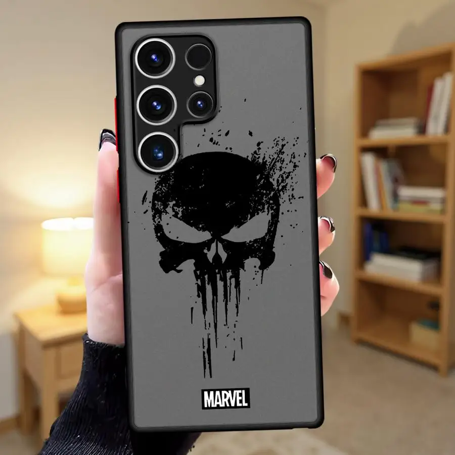 Case for Samsung Galaxy S26 S24 Plus S21 Note 20 10+ S25 Ultra S23 FE S20 S22 Funda Phone Cover Marvel The Punisher Logo 4