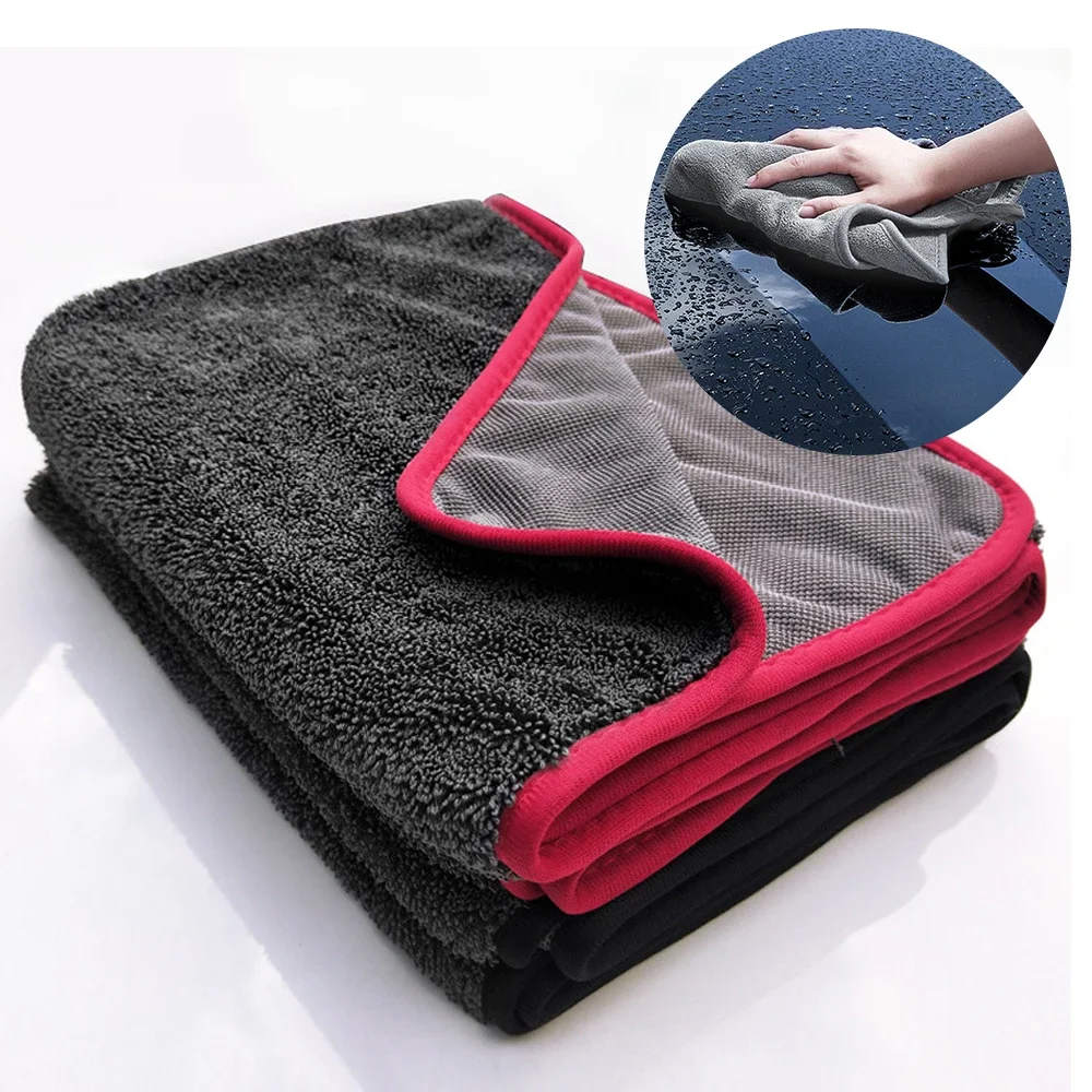 

Absorbent Braid Cloth for Wipe Tadpole 650GSM Thickened Car Wash Towel Special Large Ultra Fine Fiber Microfiber Double Sided