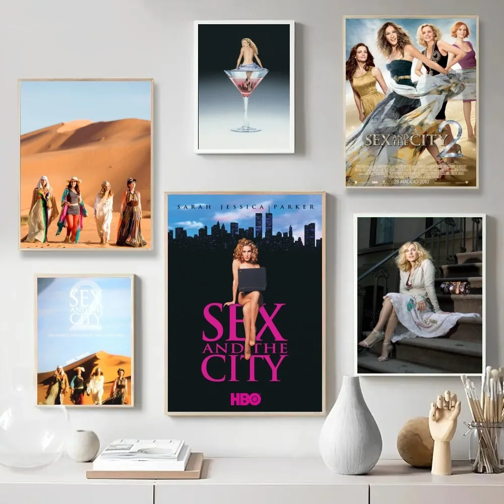 Sex And The City Classic US TV Shows Poster Kraft Paper Vintage Poster Wall Art Painting Study Aesthetic Art Wall Stickers