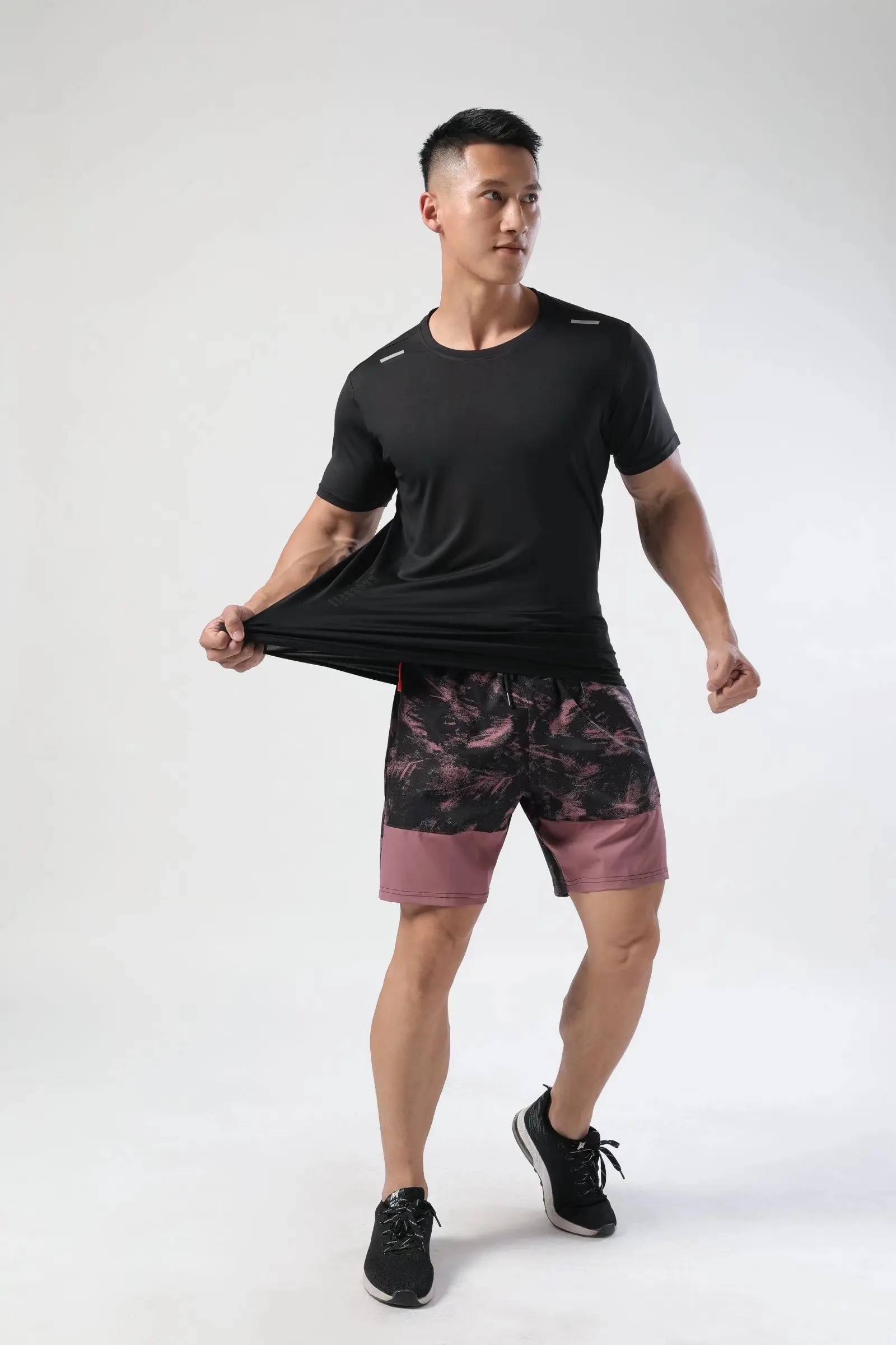 Summer Compression Breathable Short Sleeve Men Running Fitness Tshirt Elastic Quick Dry Sports Bodybuilding Training Shirts