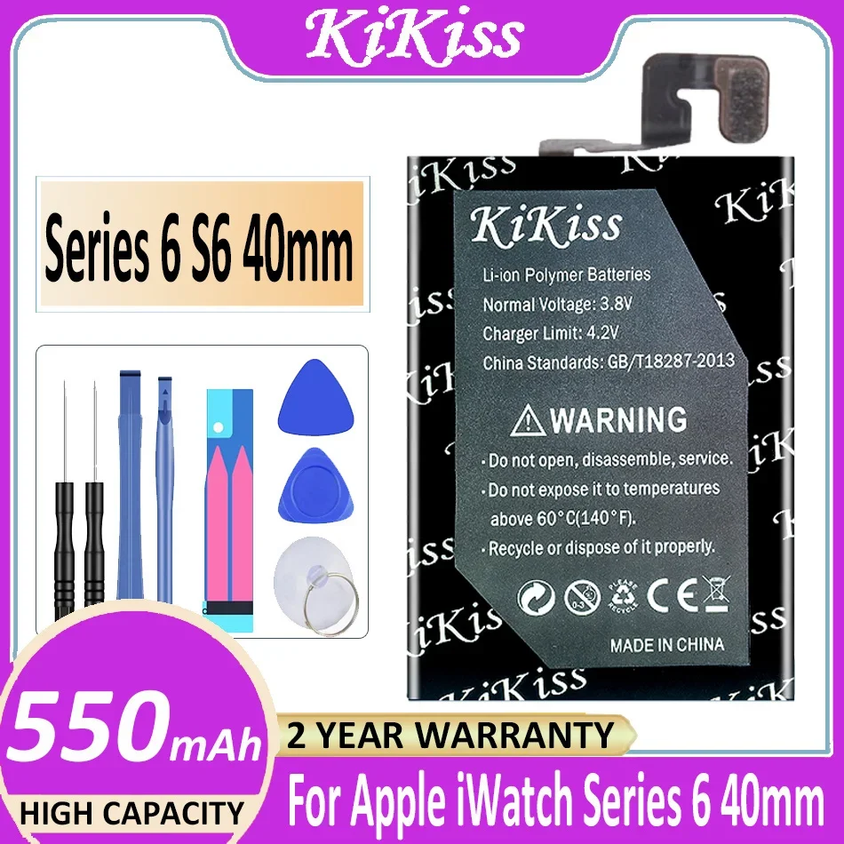 Kikiss Potente Batteria Series6 S 6 40Mm 550Mah Per Apple Iwatch Series 6 / Watch S6 A2345 40Mm Bateria