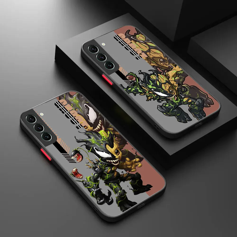 Marvel Baby Groot-Coque De Téléphone Conviviale Rée Et Translucide, Étui Mignon Pour Samsung Galaxy S23 S22 S21 S20 Ultra Fe 5G S10 S9 S8 Plus