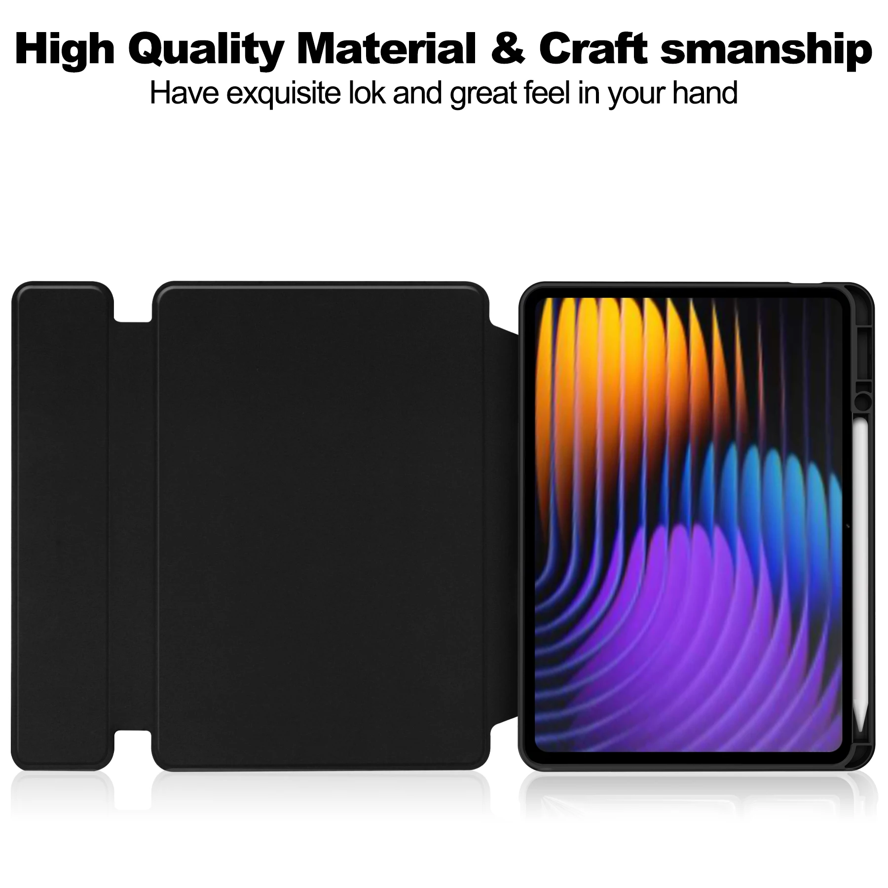 Detachable Wireless Keyboard Case with 360° Rotatable Stand & Smart Cover