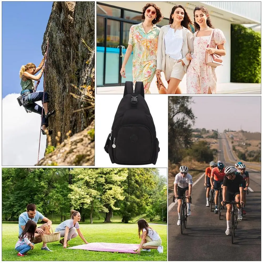 Lightweight Chest Bag For Women Waterproof Single Shoulder Bag Large Capacity Changeable Male Backpack Multi-pocket Design