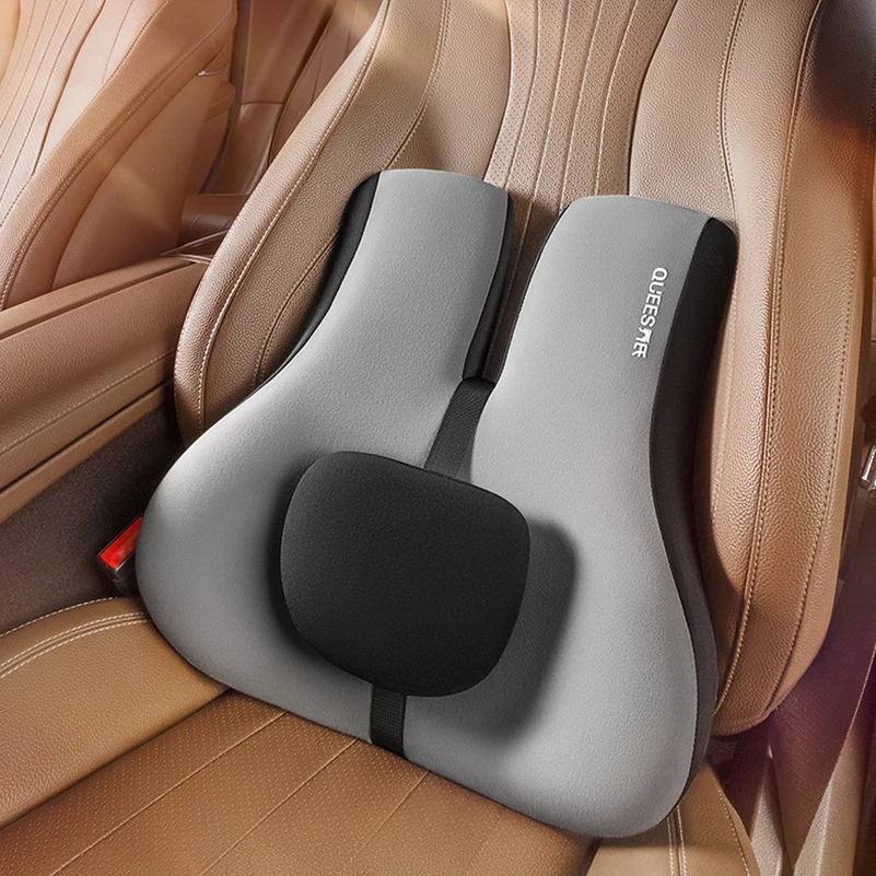 

LIVICHEPIN Car Lumbar Support Pillow New Back Rest Support Memory Cotton Auto Waist Cushion Suitable for Car Office Travel