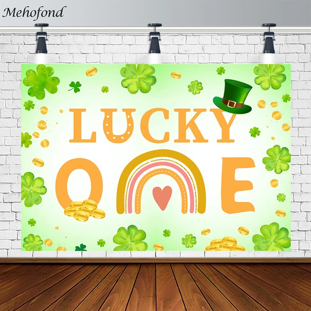  MEHOFOND 7x5ft Lucky One Rainbow Backdrop St