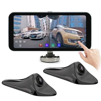 Nuovo Sistema di Allarme per Punti Ciechi con Telecamera Laterale per Auto CMS, Display Touch Screen Diviso da 6,25 Pollici, Monitor Intelligente AHD 1080P Impermeabile IP68
