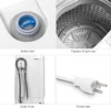 Full-Automatic Wash Machine Portable Compact 1.34 Cu.ft Laundry Washer Spin with Drain Pump 10 programs 8 Water Level Selections 5