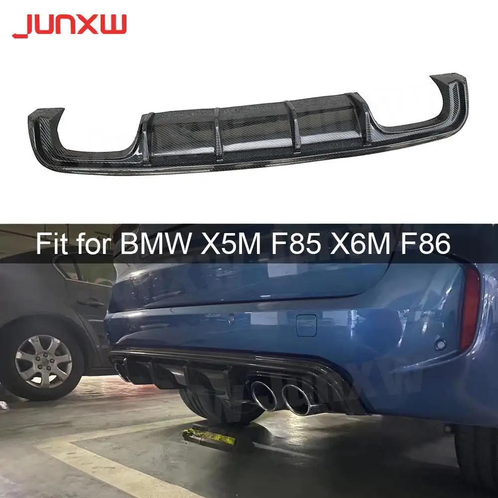 

Carbon Fiber / FRP Rear Diffuser Lip Spoiler For BMW X5M F85 X6M F86 2015 -2018 V Style Forged Carbon Back Bumper Guard