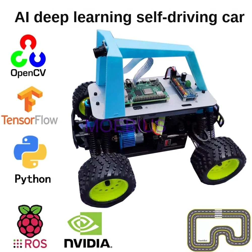 Donkeycar Raspberry Pi 5 4WD ROS Auto-driving AI Visual Tracking and ...