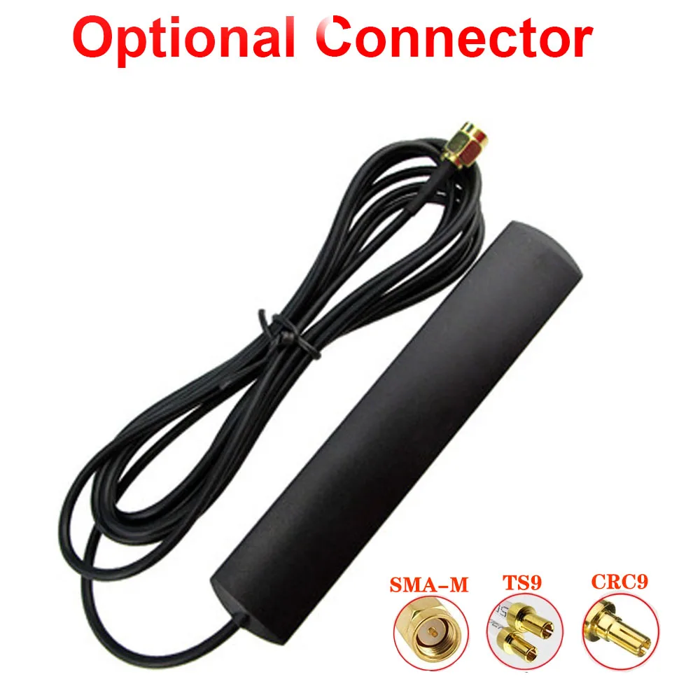 WIFI 3G 4G LTE Patch Antenna 700-2700MHz 12dbi TS9 CRC9 SMA Male Connector Router Extension Cable