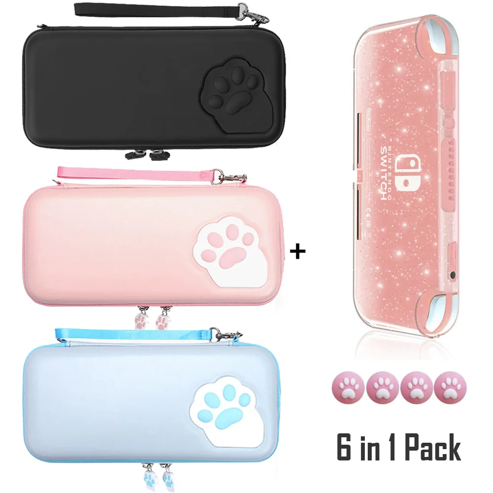 Portable Storage Carry Bag Case For Nintendo Switch Lite Console Cute Cat Case For Switch Lite