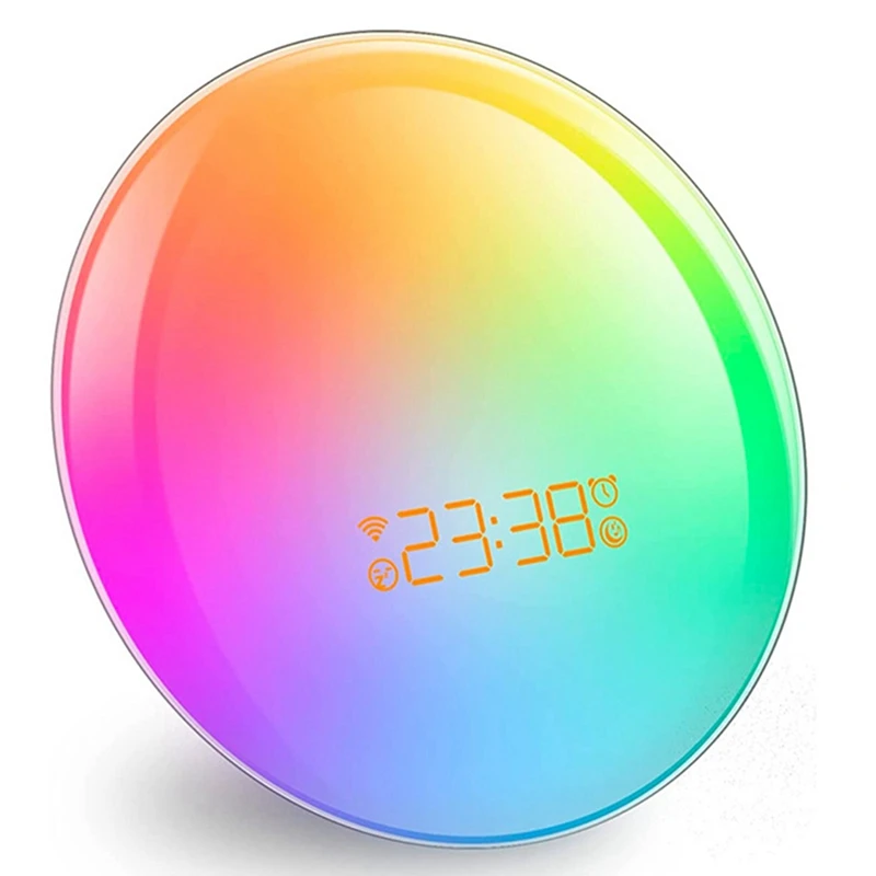Promotion! Sunrise Alarm Clock For Bedrooms Colorful Lights Bedroom White Noise Machine Adult&ampBaby Sleep Sound Machin |