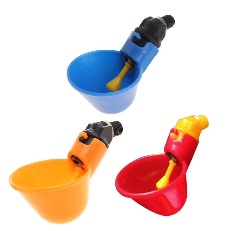 

30 Pcs Automatic Poultry Water Drinker Chicken Hen Bird Plastic Drinking Cups Farm Livestock Feeding Bowl Watering Dropship