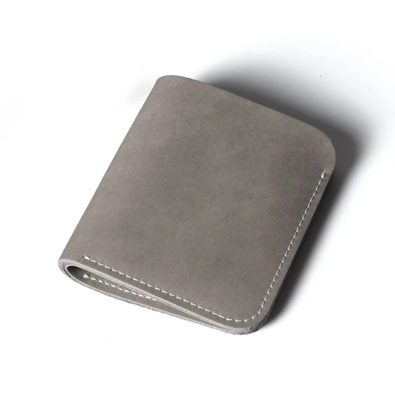 Simple Vertical Men's and Women's Pocket Wallet Clips Money Clip Thin Vintage Leather Dolars Luxury Wallets Holders Man Card For