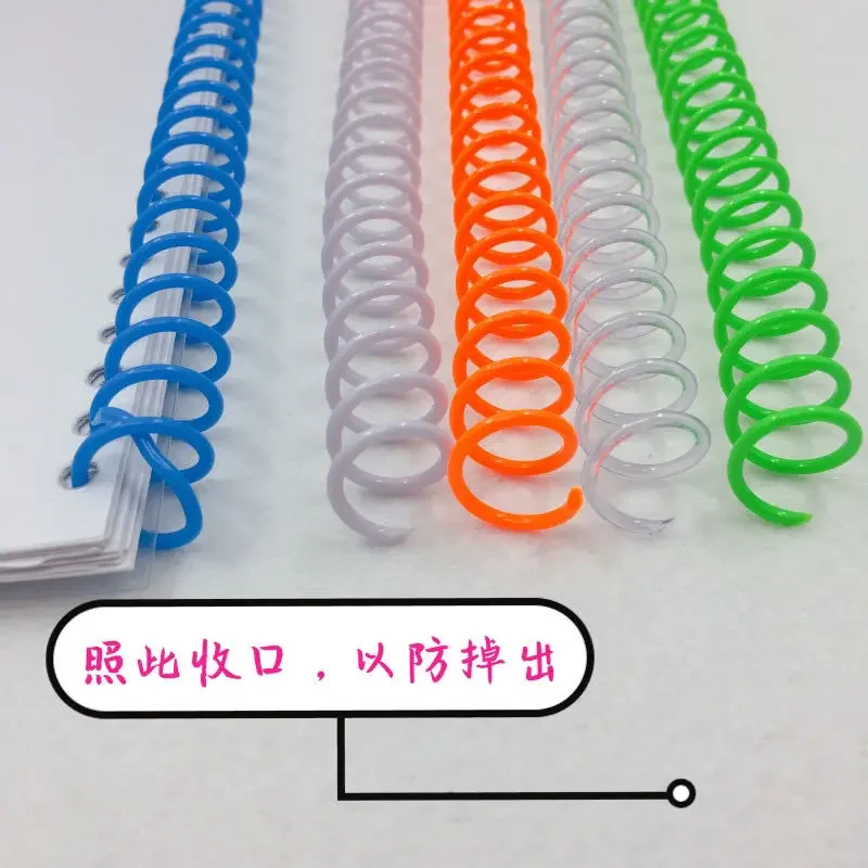 5PCS 플라스틱 단일 스레드 나선형 링, 26 홀 바인딩 링, 30 홀 A4 바인딩 스트립, 멀티 컬러 투명 바인딩 링