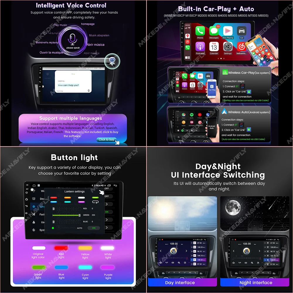 Navifly 7862S 8G+256G Android All-in-one Car Audio GPS Wireless Carplay BT for KIA Morning 2 Picanto 2011