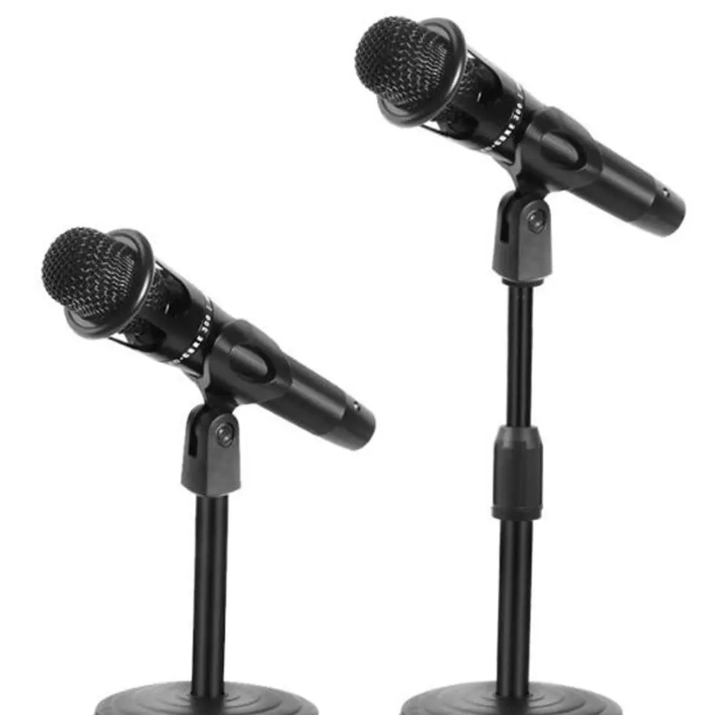 2Pcs 데스크탑 마이크 스탠드 회의 회의용 헤비 듀티 휴대용 조절식 홀더 라이브 방송 마이크 브래킷