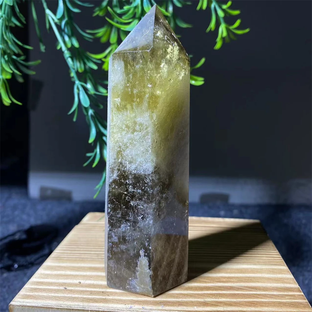 Rare Citrine Stone Natural Smoky Quartz  Yellow Crystal Point Tower Mineral Energy Healing Hexagonal Wand Home Decor Gift 3