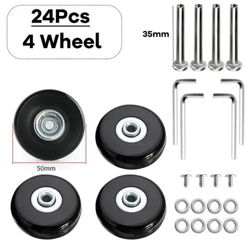 Silent Suitcase Wheels Rubber Trolley Luggage Casters High-Quality Durable Travel Bag Wheel Repair Accessories for Quiet Rolling - Image 13