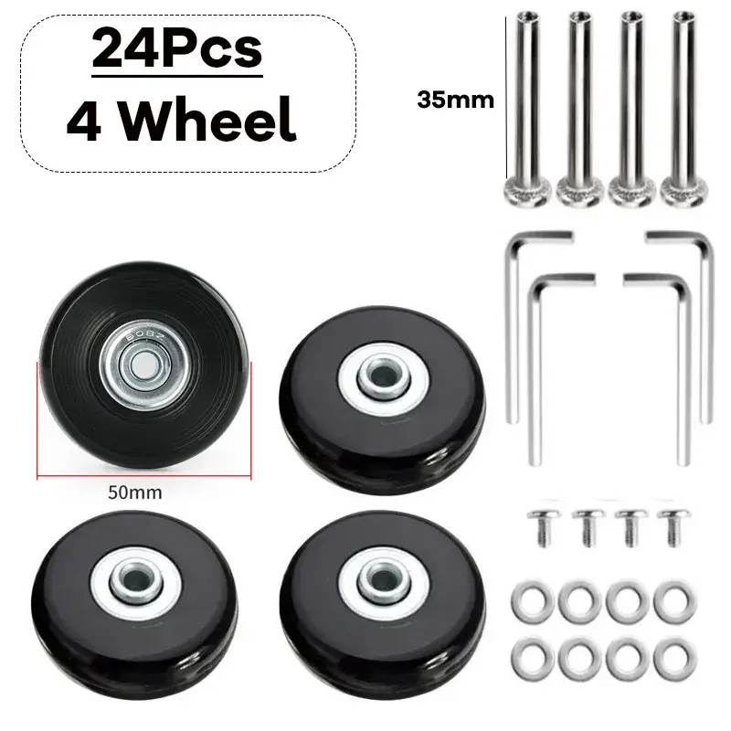 Silent Suitcase Wheels Rubber Trolley Luggage Casters High-Quality Durable Travel Bag Wheel Repair Accessories for Quiet Rolling - Image 13