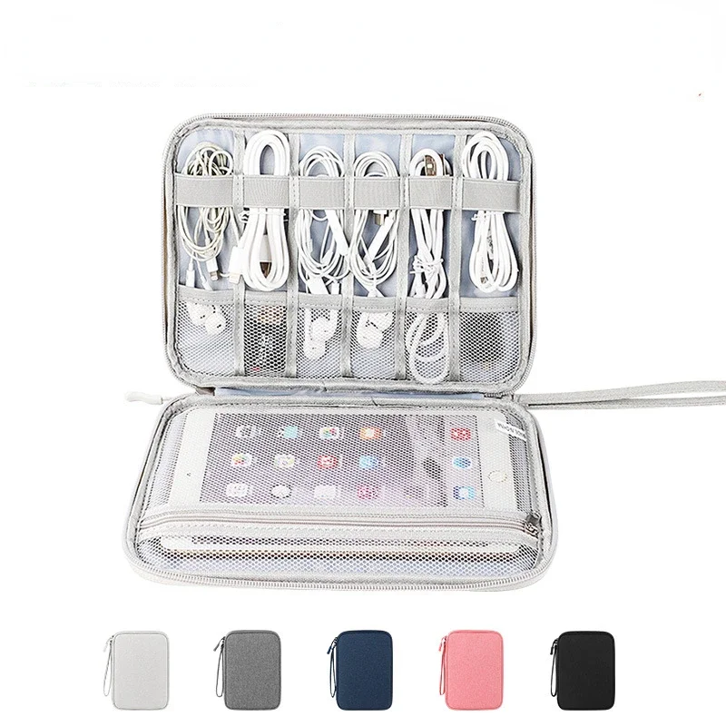 Digital Accessories Data Cable U USB Shield Headphone Box Mobile Power Hard Drive Protective Case Multifunctional Storage Bag gray digital storage bag usb data cable organizer earphone wire bag pen power bank travel kit case pouch electronics accessories