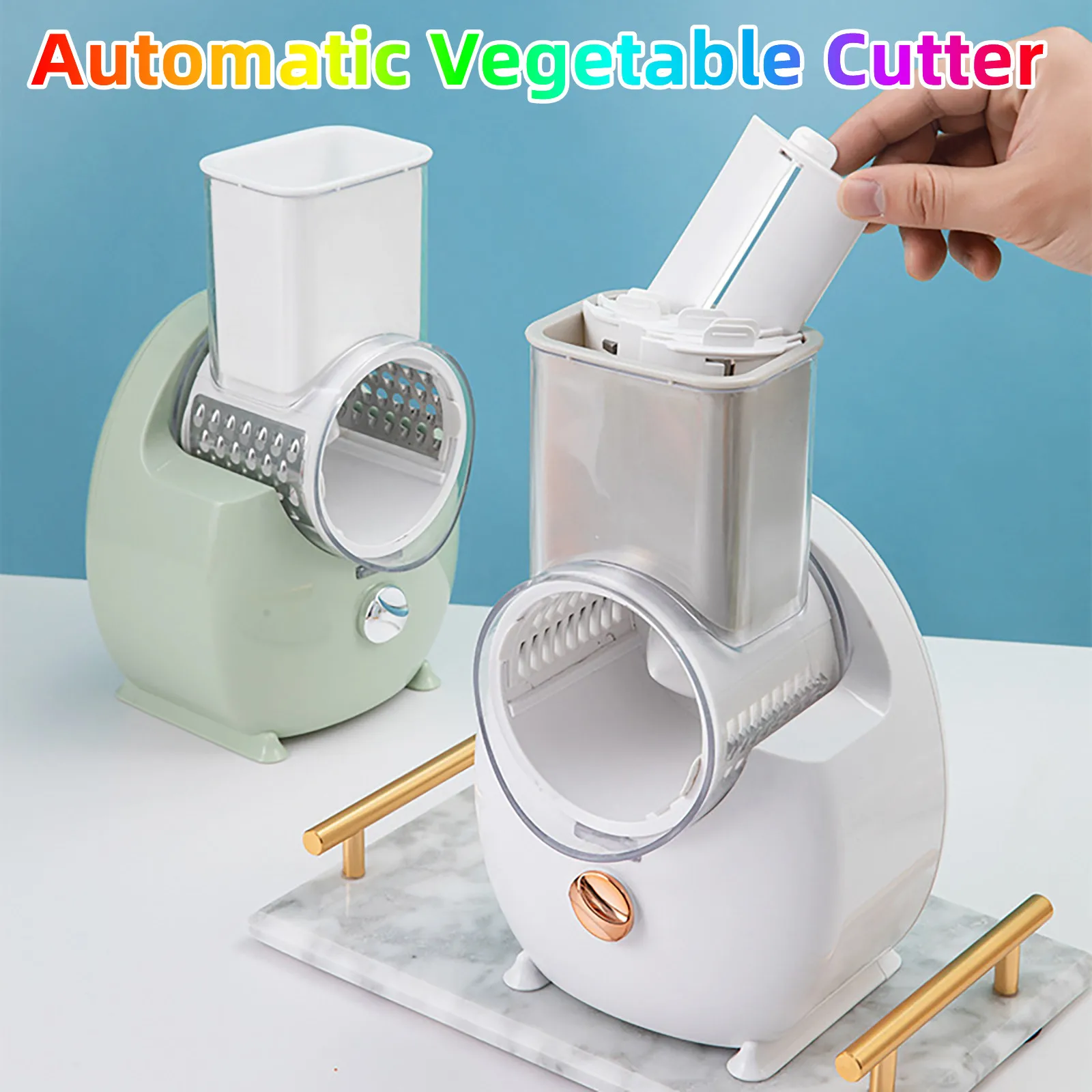 Electric Cheese Grater with 4 Attachments One-Touch Operation Automatic Electric Slicer 1800mAh Rechargeable Electric Slicer Shredder Portable