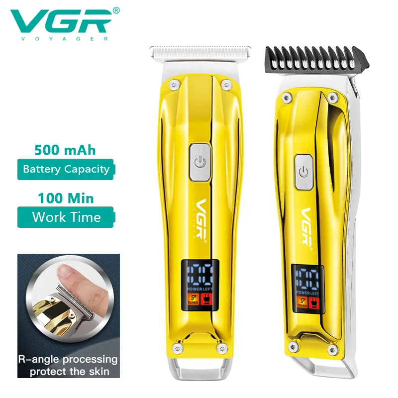

VGR Машинка для стрижки волос, триммер, режущий станок для мужчин, электрическая парикмахерская, профессиональная парикмахерская машина, режущее оборудование, перезаряжаемая v956