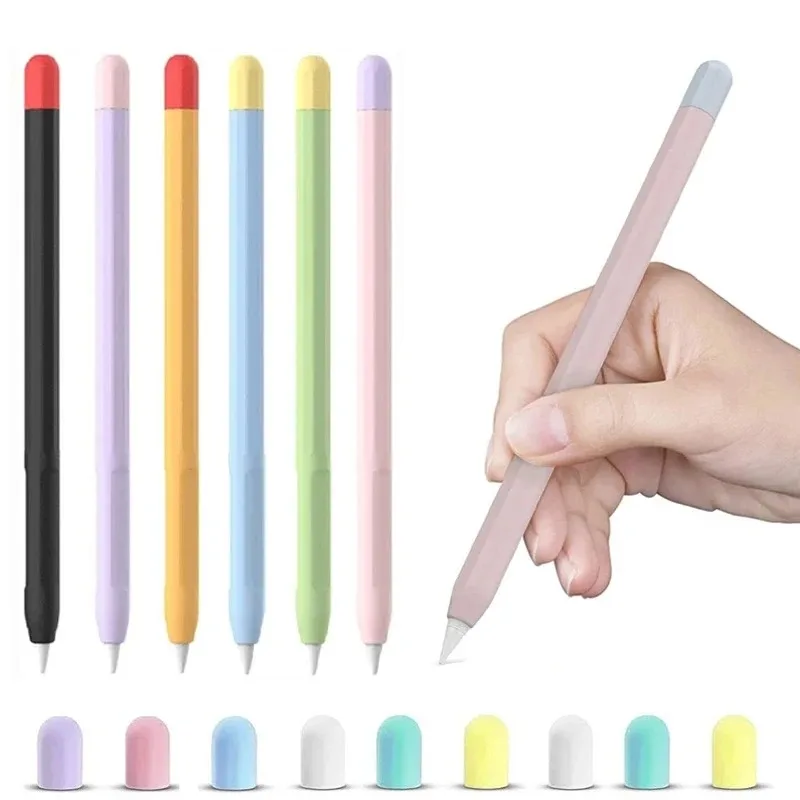 

Soft Silicone For Apple Pencil 1st 2nd Generation Touch Screen Stylus Cover Non-slip For IPad Pencil 2 1 Cover Accessories