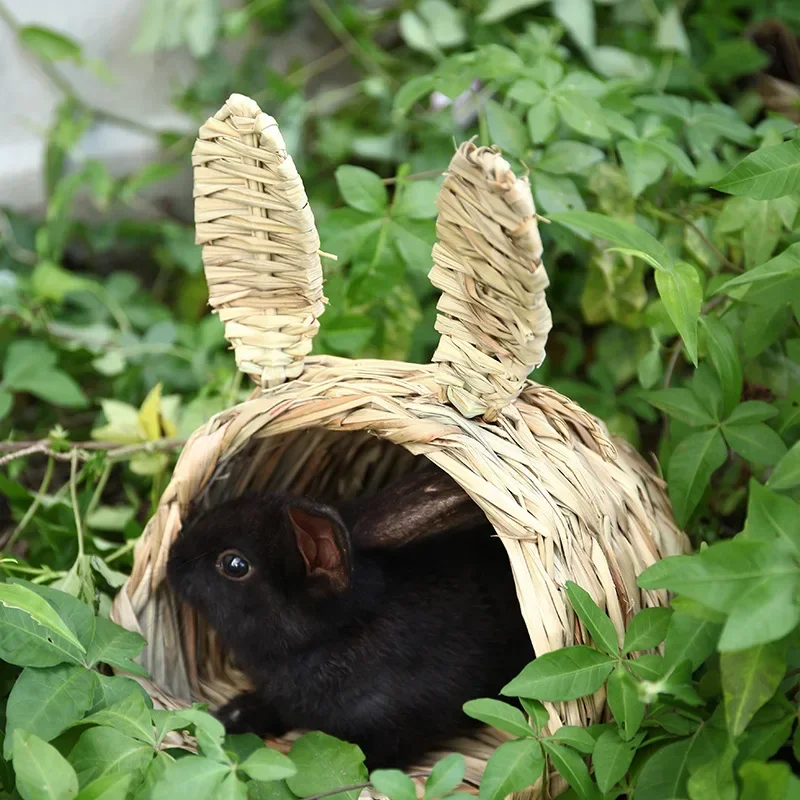 

Handmade Straw Tunnel Pet Nest Rabbit Totoro Cat Hamster Golden Silk Bear Guinea Pig Toy Tunnel Hedgehog Escape House