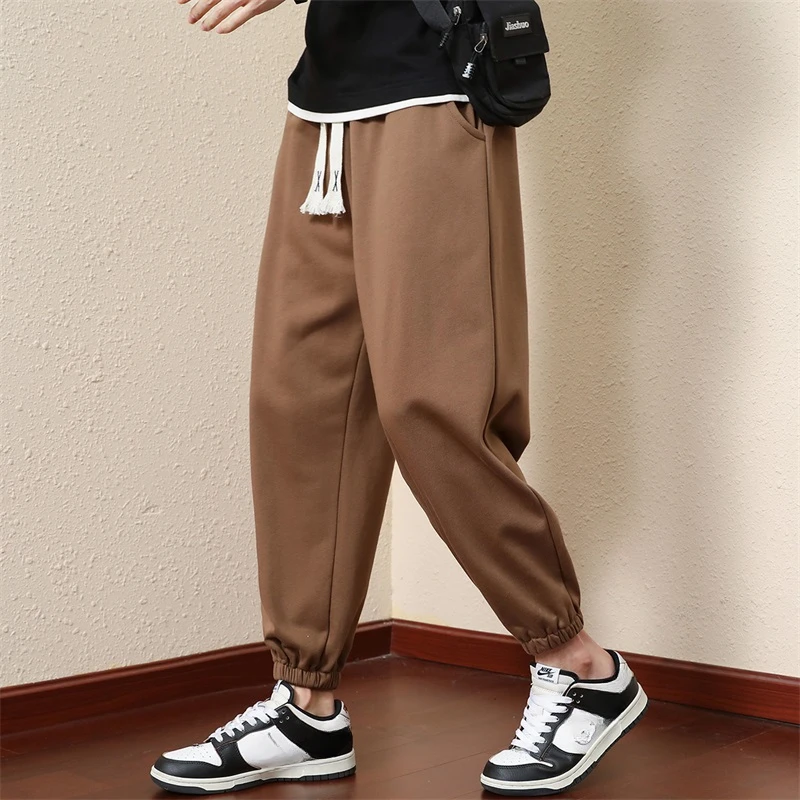 Men's Casual Pants with Plush Trend Leggings Winter and Autumn Sports Pants