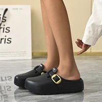 Summer Fashion Slippers for Women Thick Bottom Soft Sandals Womens Casual Eva Clogs Slip Ons Garden Shoes with Buckle Strap 2
