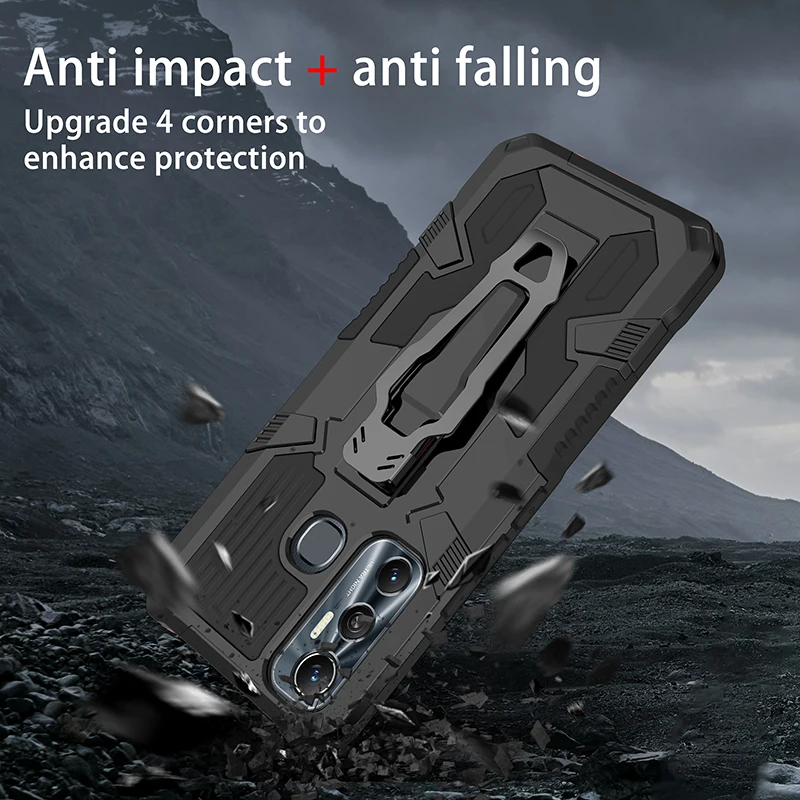 Durable Shockproof Armor Case with Belt Clip & Concealed Bracket